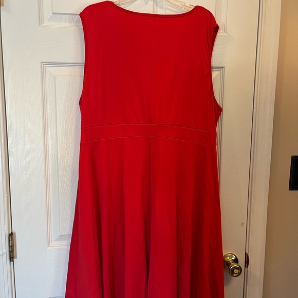 Women's Plus Size Elegant Peplum Summer Evening Party Cocktail Red Dress 20W - Picture 6 of 9